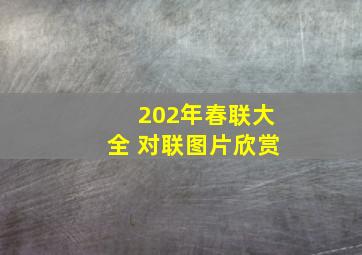 202年春联大全 对联图片欣赏